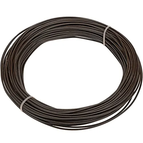 HaGa® Spanndraht 3mm x 10m - verzinkt - Gartendraht für Maschendrahtzaun - braun- langlebig- robust- UV-beständig