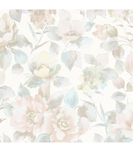 Tapete Vlies Floral Blumen wei? rosa blau Erismann 10250-05