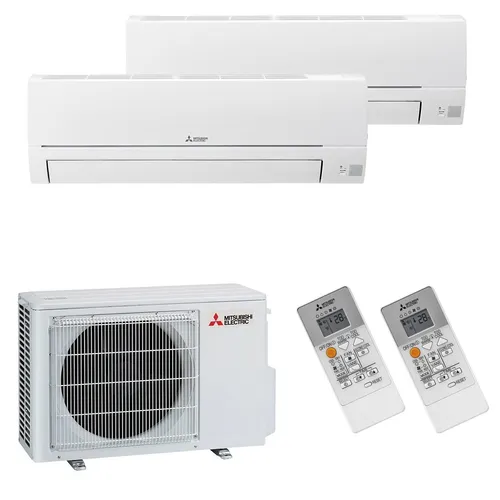 Mitsubishi Electric Klimaanlage Basic Multisplit Set mit 2 Innengeräten 2 x 2,5 kW