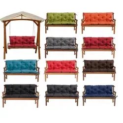 Gartenbankauflage Schwarz 120x60x50