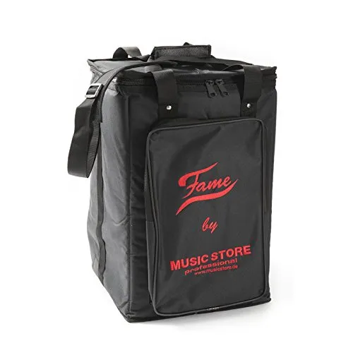 Fame Cajon Bag Travel Rucksack Percussion Tasche - Hüllen & Koffer für Schlagzeug & Percussion, komfortabler Transport mit gepolsterten Rucksackgurten und wasserabweisendem Nylon für optimalen Schutz.