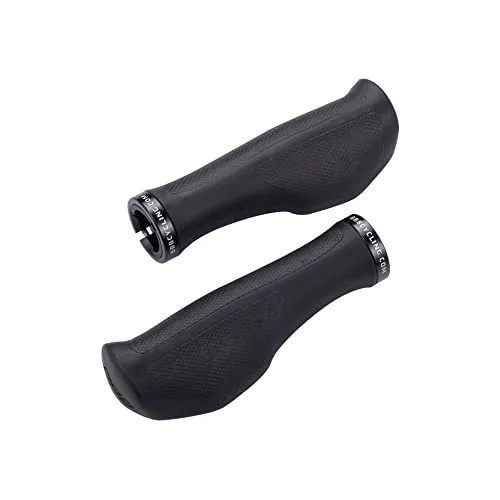 BBB Cycling Fahrradgriffe Ergonomisch Fahrrad Griffe Lenkergriffe Grips Lenker Griff Handgriffe 1 Set (2 Stücke) Rutschfester Weichem Gummi Ergofix BHG-71 Schwarz 132 mm