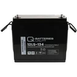 Q-Batteries 12LS-134 - 12V 134Ah AGM Akku - Batterien & Akkus, langlebiger 10 Jahres-Typ mit hoher Leistungsfähigkeit für zuverlässige Energieversorgung.