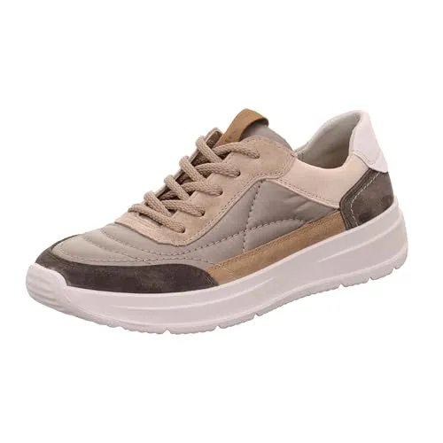 Legero SPRINTER Damen Sneaker in Beige-Multi, Größe 39 - Sportlicher Schnürer aus Velourleder mit bequemer Laufsohle für ein angenehmes Gehgefühl. Ideal für aktive Frauen, die Stil und Komfort schätzen.