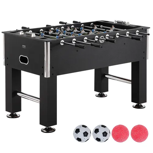 VEVOR Kickertisch 55 Zoll - Kicker Tisch für Indoor-Spielspaß, inklusive 4 Bällen und 4 Getränkehaltern – ideal für Familie und Freunde!