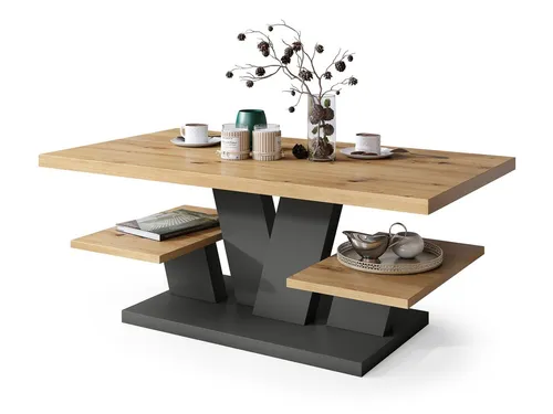 designimpex Viva Couchtisch Eiche Artisan von Design Impex