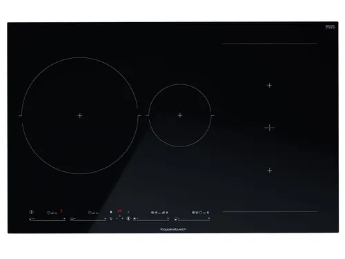 Küppersbusch Smartline 80 cm Induktionskochfeld KI8550.0SR - Hochwertiges Induktionskochfeld mit 10-stufiger glideControl+ Regelung, Brückenfunktion für größere Töpfe und 8 automatische Kochfunktionen – ideal für moderne Küchen.