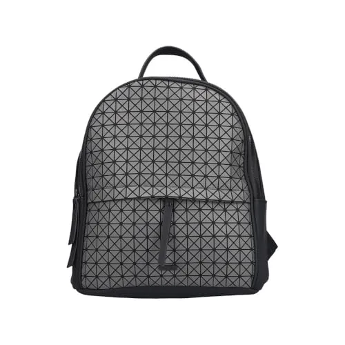 Rieker Damen Rucksack Lasercut H1666 - Grau - Stylischer Cityrucksack mit modernem Lasercut-Muster, geräumigem Hauptfach und praktischem Reißverschlussfach für schnellen Zugriff auf Essentials.