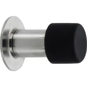 Burg-Wächter Türstopper TSB-2365-Ni-SB, Edelstahl, für die Wand, zum Schrauben, silber, 6,5 x 5,1cm