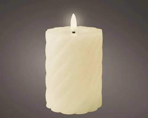 Kaemingk LED Kerze Wachs indoor creme Ø 7,5 x 12,3 cm