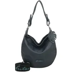 Fritzi aus Preussen Damen Eco Blue Hobo - Damen-Schultertaschen mit abnehmbarem Anhänger und zusätzlichem Webbing Schultergurt für flexible Trageoptionen.