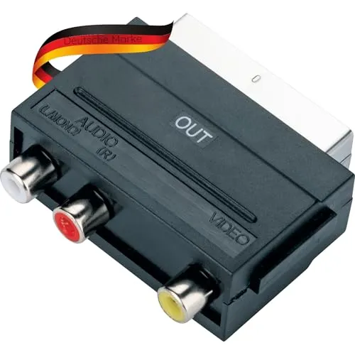 SCHWAIGER SCA7310 531 Cinch auf SCART Adapter AV 3X Cinch-Buchsen auf 1x Scart-Stecker Audio Video Übertragung