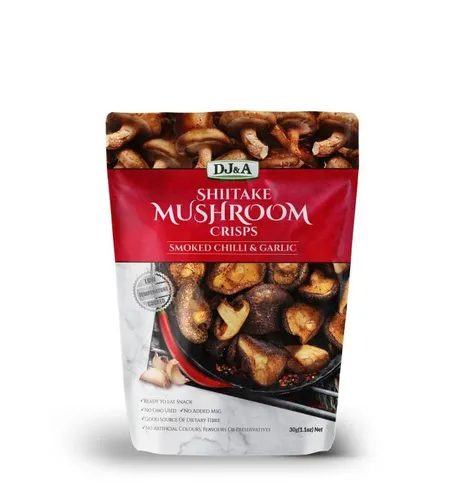 DJ&A Shiitake Mushroom Crisps Smoked Chilli & Garlic von DJ&A