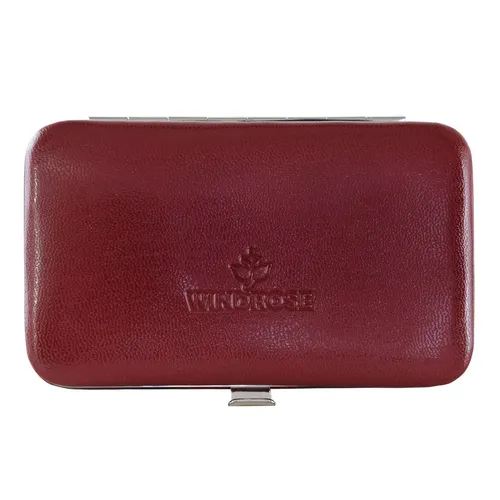 WINDROSE 4-teiliges Maniküretui Merino Moda (rot) in rot von Windrose