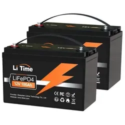 LiTime 12V 100Ah LiFePO4 Batterie mit BMS IP65 - Schwarz - Hochwertige 12V 100Ah Lithium-Batterie für vielseitige Anwendungen. Langlebig mit bis zu 8000 Zyklen und sicher durch integriertes BMS. Ideal für Wohnmobile, Boote und Solaranlagen.