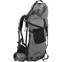 vidaXL Wanderrucksack Grau 100 L - Wanderrucksack aus wasserabweisendem Oxford-Gewebe mit 100 L Stauraum, verstellbaren Gurten und atmungsaktivem Rückenteil für maximalen Komfort beim Camping und Trekking.