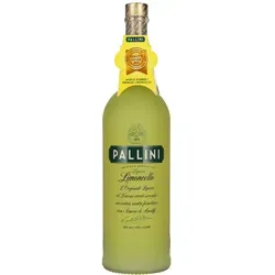Pallini Limoncello Likör 26% - 1L - Liköre mit über 100 Jahren Tradition, hergestellt aus besten PGI Sfusato Zitronen der Amalfiküste, ohne künstliche Aromen für einen authentischen Geschmack.