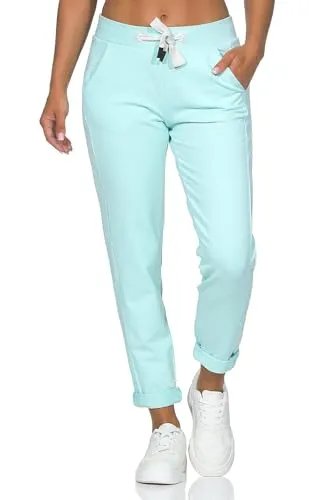 Elbsand Brine Damen Hose, Sweathose 7/8 lang, Pants, langes Bein gerade Schnittform