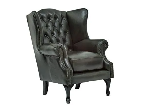 Woodkings® Chesterfield Ohrensessel Pittsfield in grün von Woodkings