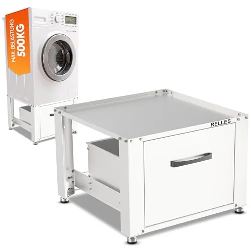 RELLES Waschmaschinen Untergestell mit Schublade