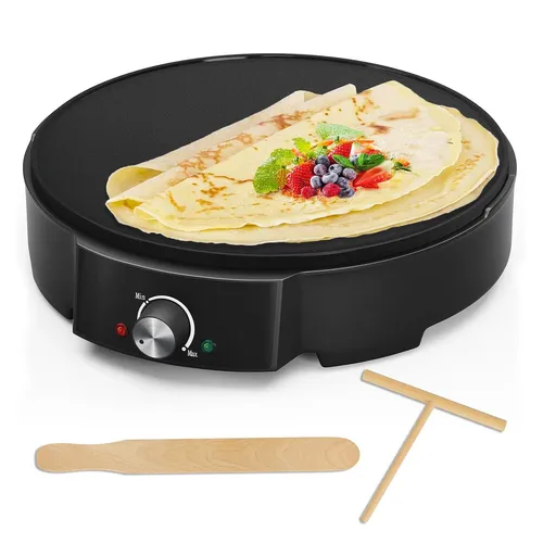 1200W Crêpes Maker ZM-1002 mit Teigverteiler und Wender