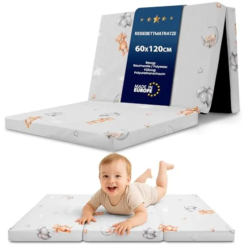 Klappmatratze Faltbare Reisebett Baby Matratze 60x120 cm von Totsy Baby