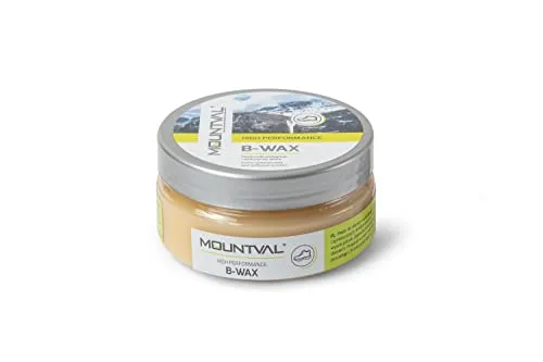 Mountval B-Wax – Imprägnierwachs & Schuhwachs Lederpflege für Lederschuhe und Lederstiefel auf Basis von Natürlichem Bienenwachs, Für Männer und Frauen, 100 ml (Transparent)