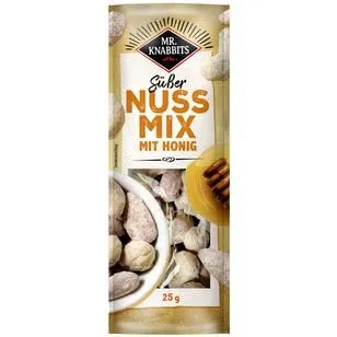 Mr.Knabbits Süßer Nuss Mix mit Honig, 12er Pack (12 x 25g)