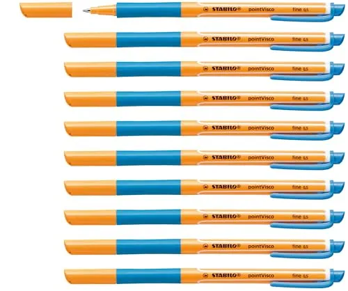 STABILO - Tintenroller - pointVisco - 10er Pack - türkis