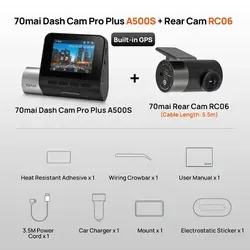 70MAI A500-S-1 DUAL DASH CAM PRO PLUS+ REAR CAM SET