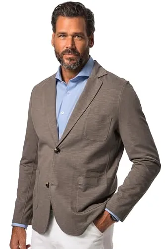 JP 1880 Herren Sweat-Sakko L-8XL - Sakkos für Herren, aus hochwertigem Flamm-Sweat mit feiner Struktur und praktischen aufgesetzten Taschen, ideal für Business und Freizeit.