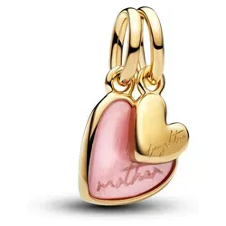 PANDORA Charm Mutter Tochter Anhänger 14 Karat vergoldet mit rosa Kunstperlmutt - Feiern Sie die einzigartige Bindung zwischen Mutter und Tochter mit diesem eleganten Charm. Der hochwertige Anhänger aus 14 Karat Vergoldung und rosa Kunstperlmutt bringt eine besondere Symbolik in jedes Schmuckstück. Kompatibel mit der Moments ME Kollektion.