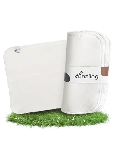 Hinzling Prefolds Newborn (Bambus) 34 x 29 cm – Saugstarke Stoffwindel Einlagen – Waschbare Windeleinlagen Baby – Für Stoffwindeln – Windeleinlagen Baby für nachts & unterwegs