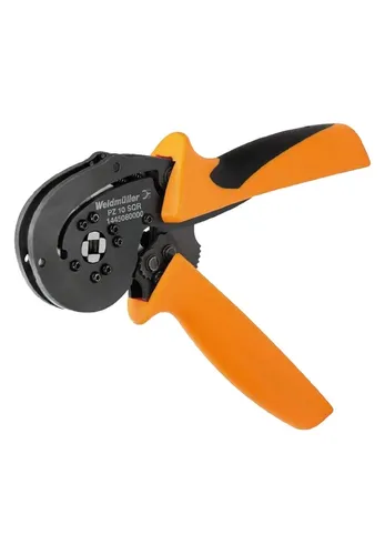 Weidmüller PZ 10 SQR Crimpzange für Aderendhülsen - Zangen für Aderendhülsen 0.14 bis 10 mm², mit Vierkantcrimp und Zwangsperre für höchste Qualität. Ideal für präzises Crimpen und Fehlbedienungsschutz.
