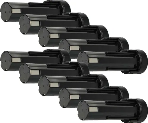 vhbw 10x Akku kompatibel mit Panasonic SDF-AK 210 Werkzeug (3300 mAh, NiMH, 2,4 V)