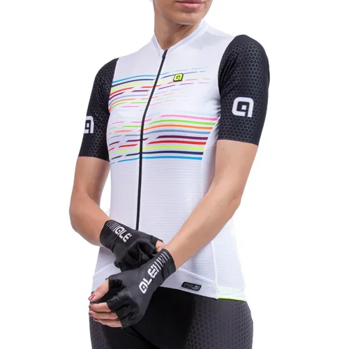 ALE' Damen PRS-Logo Kurzärmliges Jersey L Weiß