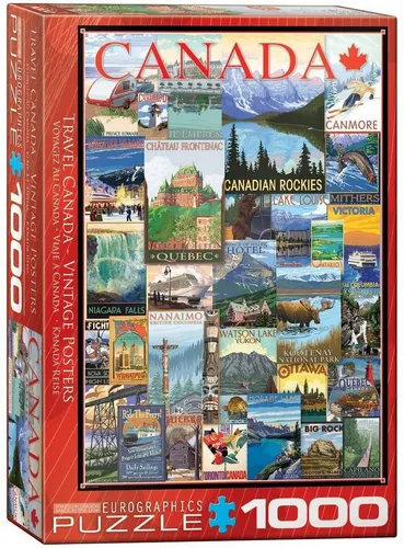 Puzzle 1000 Teile Puzzle - Puzzle - Vintage Werbeposter Kanada, Puzzleteile