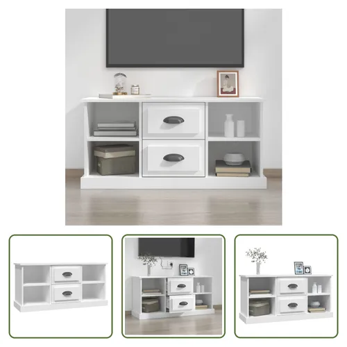 The Living Store TV-Schrank Weiß 99,5x35,5x48 cm