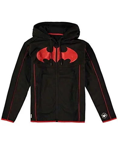 Batman Kapuzensweatshirt Red Tech Hoodie - Stylisches Hoodie für Fans von Warner DC Comics, aus 100% Polyester, maschinenwaschbar und ideal für Streetwear-Looks.