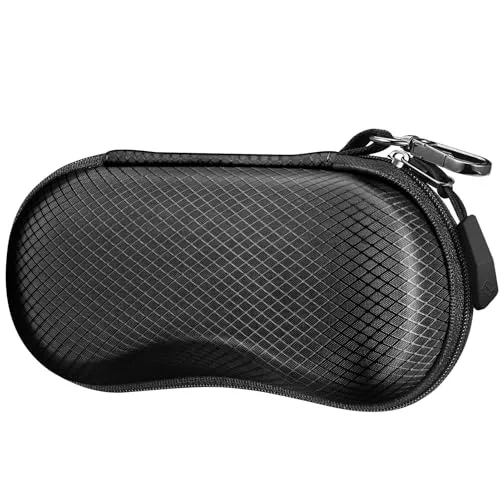 FINTIE Brillenetui Sonnenbrille, EVA Kratzfeste Sonnenbrillen Etui Hardcase mit Karabiner Groß Brillen Etui für Damen Herren Outdoor Sportbrille Fahrradbrille