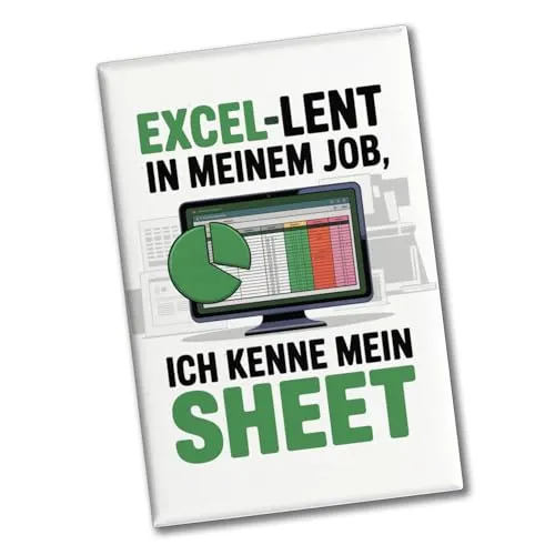 EXCEL-Lent in Meinem Job Souvenir Souvenir Magnet für Excel-Profis Lustiger Büro-Kühlschrankmagnet für Excel-Fans
