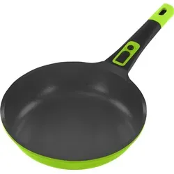 Ø28cm Bratpfanne flach / ca. 5.5cm hoch KING® GRÜN Click-Grip Aluguss mit keramisch verstärkter Antihaft-Beschichtung: XYLANTM PLUS SILVER DIA... - Grün