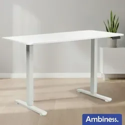 Ambiness höhenverstellbarer Schreibtisch FlexxPro 100x60 weiß - Kinderschreibtisch mit elektrisch höhenverstellbarer Tischplatte für ergonomisches Arbeiten. Ideal für Homeoffice und Büro, unterstützt aktives Arbeiten und beugt Haltungsschäden vor.