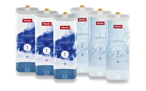 MIELE 11912480 SET UltraPhase 1+2 - 3x 1.4 Liter 2-Komponentenwaschmittel, exzellente Fleckenentfernung und automatische Dosierung für strahlend saubere Wäsche