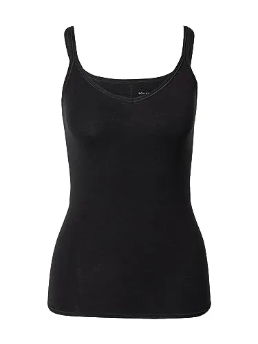 Schiesser Damen Spaghettitop Unterhemd - Personal Fit, Schwarz_172722, XXL, Schwarz_172722, XXL EU