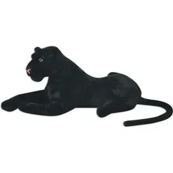 vidaXL Panther Kuscheltier Plüsch Schwarz XXL - Kuscheltiere: Weiches XXL Panther Kuscheltier mit lebensechten Details, ideal für Kinderzimmer und als dekorativer Hingucker.