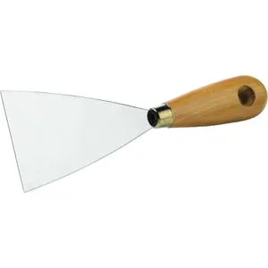 Schuller Spachtel 50036, Breite 80mm, Malerspachtel aus Stahl, mit Holzgriff