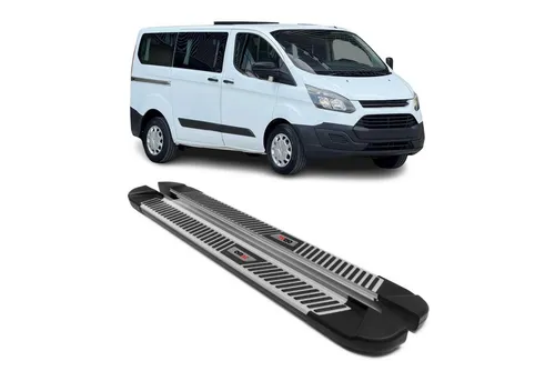 OMAC Kfz-Schmutzfänger Seitenbretter für Ford Custom (2012-2024) - Rutschfest & Elegant - Hochwertige Aluminium-Trittbretter für Ford Custom L1. Rutschfestes Design für sicheres Ein- und Aussteigen, schützt die Karosserie vor Schäden und verleiht dem Fahrzeug einen sportlichen Look.