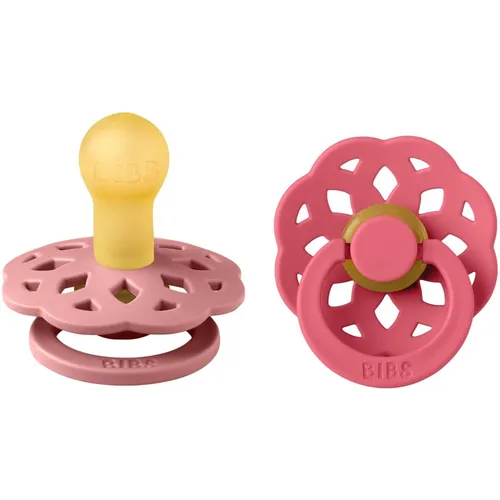 BIBS Boheme Natural Rubber Size 1: 0+ months Schnuller Dusty Pink / Coral 2 St.