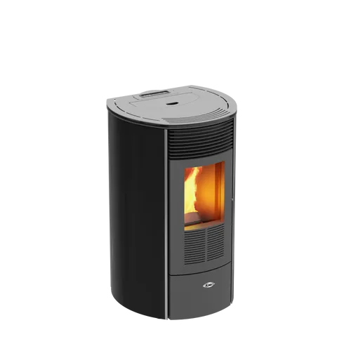 KALOR Pelletkamin | Redonda Glas Mod 10 | 7,8 kW | Schwarz